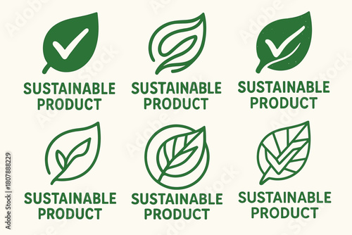 Eco-Friendly Logo Designs. Reducing industrial pollution through waste management. Icon set. Set Logo of reducing industrial pollution through waste