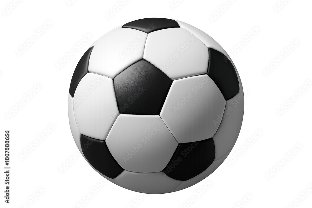 Obraz premium Soccer ball on a transparent background, representing global football, team sport, recreation, and athletic competition
