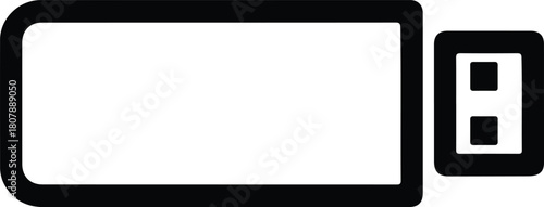 Illustration simple usb drive data storage device silhouette vector