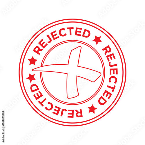Different Color Rejected stamp vector design for use	