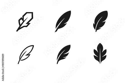 Ostrich Logo Variations. Ostriches. Icon set. Set Logo of ostriches: stylized ostrich silhouette with desert sun. harmonious logo variations of the same