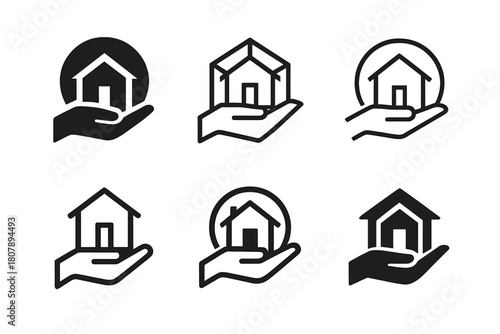 Disaster Preparedness Icons. Architecture for disaster preparedness and recovery. Icon set. Set Logo of architecture for disaster preparedness and recovery: