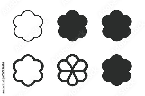 Cookie Logo Variations. Baking cookies. Icon set. Set Logo of Baking cookies: Cookie cutter. harmonious logo variations of the same emblematic