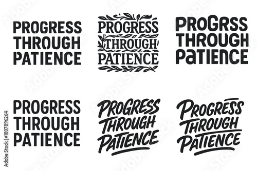 Harmonious Lettering Grid. Hold the vision. Set lettering. harmonious lettering variations of the same emblematic concept, each with different artistic