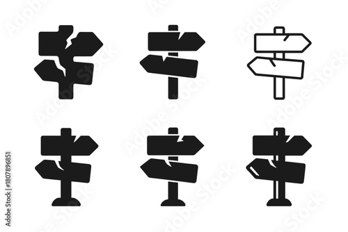 Wasteland Icon Set. Wasteland. Icon set. Set Logo of wasteland: sand dune silhouette. harmonious logo variations of the same emblematic concept, each with