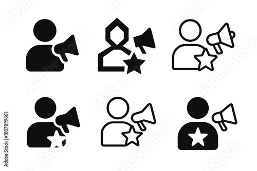 Startup Marketing Logos. Marketing strategies for startups and small businesses. Icon set. Set Logo of marketing strategies for startups and small businesses: