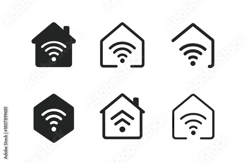 Minimalist Tech Logos. Minimalist tech design. Icon set. Set Logo of minimalist tech design: wireless earbuds case. harmonious logo variations of the same