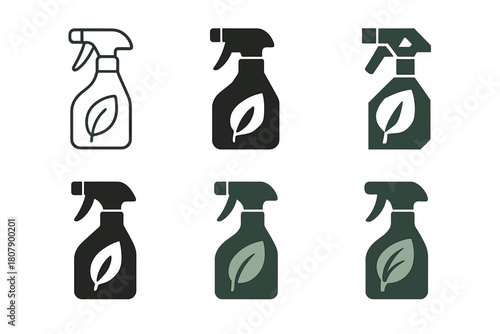 Eco-friendly Cleaning Icons. Eco-friendly cleaning. Colorful isometric vector icons set of Eco-friendly cleaning: bamboo broom, biodegradable trash bag,