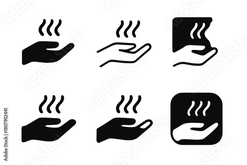 Restroom Hygiene Icons. Public restroom hygiene. Icon set. Set Logo of Public restroom hygiene: toilet with cleanliness sparkle. harmonious logo variations of