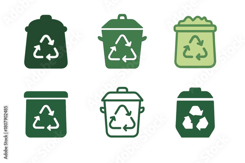 Organic Gardening Logos. Organic gardening. Icon set. Set Logo of Organic gardening: sprouting seed in soil. harmonious logo variations of the same emblematic