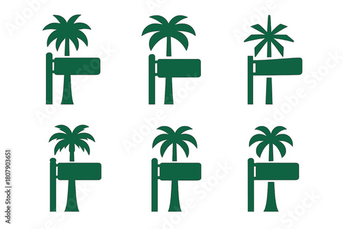 Hollywood Boulevard Icons. Hollywood Boulevard. Icon set. Set Logo of Hollywood Boulevard: street performer silhouette with guitar next to star tile.