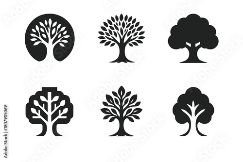 Preservation Logo Variations. Cultural, historical, and scientific preservation efforts. Icon set. Set Logo of document restoration: parchment