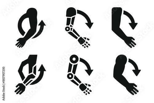 Biohacking Icons Set. Biohacking lifestyle. Line icon set of biohacking lifestyle: wearable tracker, dna helix, pill capsule, smart scale, blue light glasses,