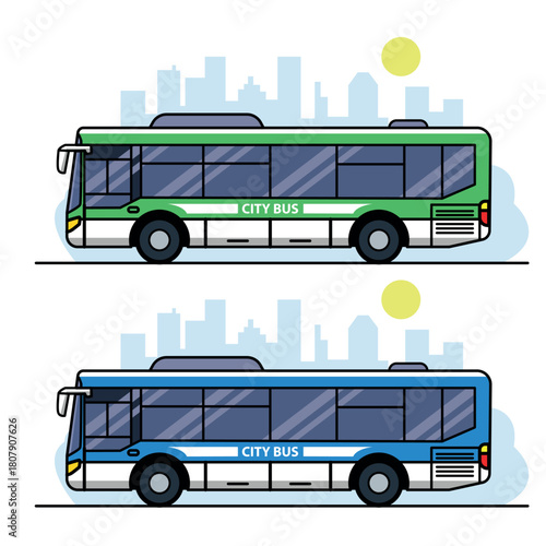 illustration of city bus