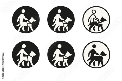 Disability-Friendly Logo Set. Disability-friendly events and gatherings. Icon set. Set Logo of Disability-friendly events: Hearing aid. harmonious logo