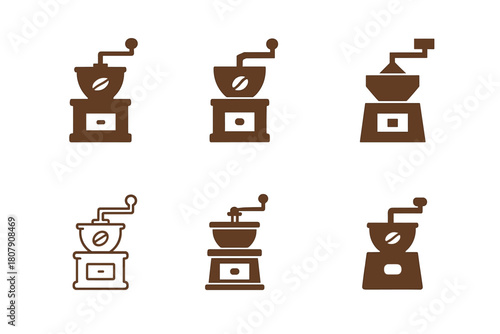 Coffee and Tea Logos. Coffee and tea. Icon set. Set Logo of coffee and tea: steaming cup. harmonious logo variations of the same emblematic concept, each with