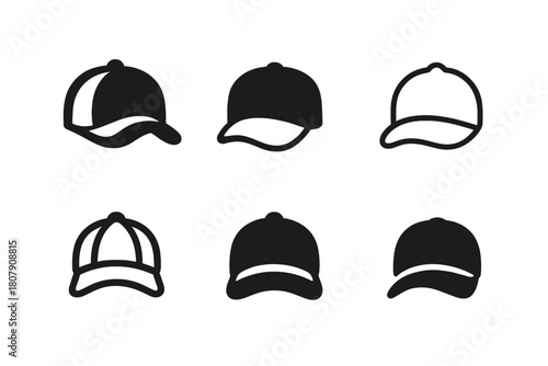 Street Style Logos. Street style fashion. Icon set. Set Logo of Street style fashion: Beanie hat. harmonious logo variations of the same emblematic concept,