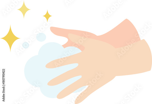 石鹸での手洗い