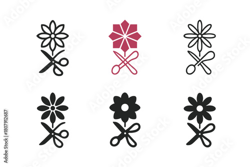 DIY Decoration Logos. Making DIY party decorations for a personalized touch. Icon set. Set Logo of Making DIY party decorations for a personalized touch: Paper