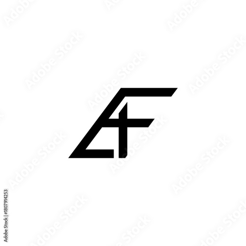 initial letter AF concept parallelogram shape