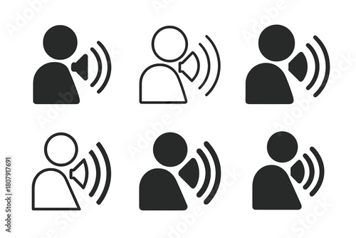 Inclusive Design Icons. Inclusive and accessible design. Icon set. Set Logo of inclusive and accessible design: braille dots pattern. harmonious logo