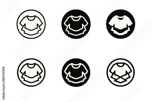 Fashion Diversity Logos. Diversity in fashion. Icon set. Set Logo of diversity in fashion: interconnected silhouettes wearing different clothing styles.