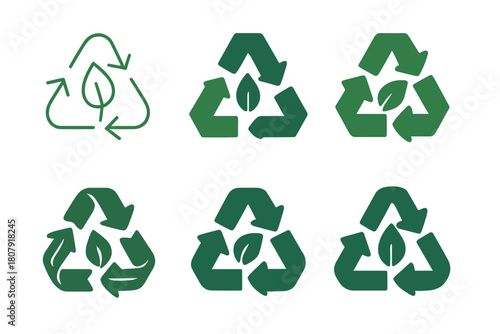 Biomass Energy Icons. alternative energy sources from biological processes. Icon set. Set Logo of alternative energy sources from biological processes: biomass