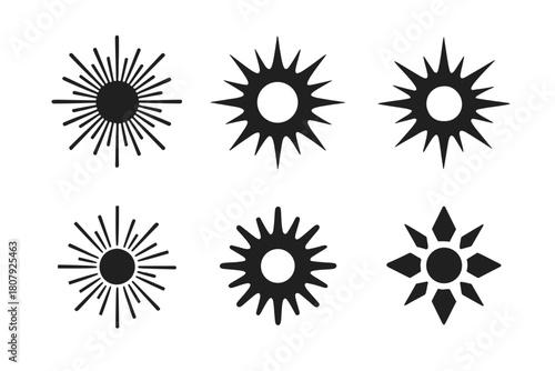 Big Bang Icon Set. big bang. Icon set. Set Logo of big bang: expanding light rings. harmonious logo variations of the same emblematic concept, each with