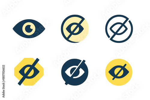 Accessible UI Logo Variations. Accessible user interface (UI) design. Icon set. Set Logo of accessible user interface (UI) design: accessibility person symbol.