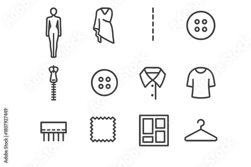 Fashion Icon Set. Fashion Identity. Solid icon set of Fashion Identity: sunglasses, hat, scarf, necklace, bracelet, ring, watch, earrings, bag, shoes, belt,