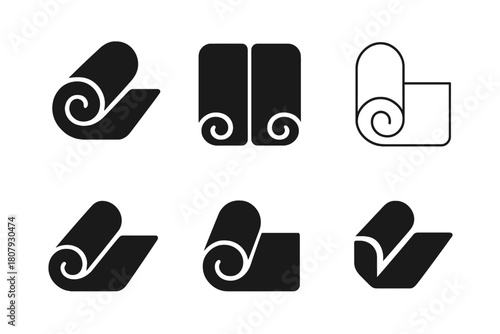 Mental Wellness Logos. Mental wellness. Icon set. Set Logo of Mental wellness: Heart with brain. harmonious logo variations of the same emblematic concept