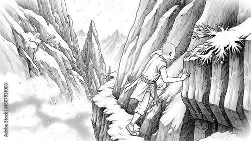 Aangs Perilous Journey Navigating Treacherous Cliffs in Avatar World.