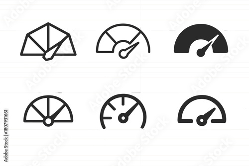 Live Polling Icons. Live Polling Graphics. Icon set. Set Logo of live polling graphics: ballot box merged with real-time chart line. harmonious logo variations