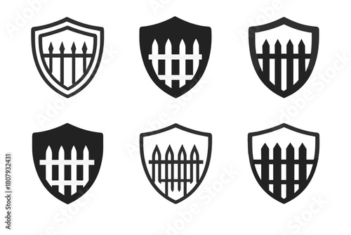 Invasive Species Logos. Invasive species. Icon set. Set Logo of invasive species: circular ecosystem being engulfed by foreign growth. harmonious