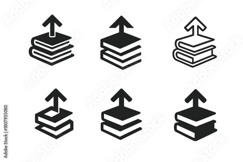 Study Skills Icons. Study skills. Icon set. Set Logo of study skills: calendar and clock symbolizing organized learning. harmonious logo variations of the same