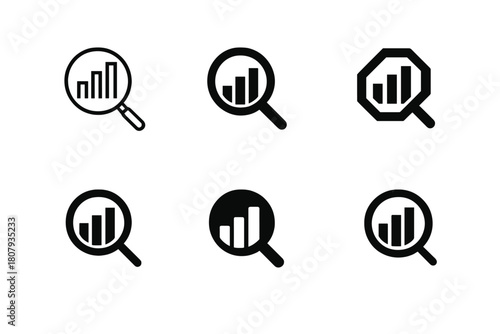 Data Science Logos. Data science. Icon set. Set Logo of data science: clustering scatter plot with centroid. harmonious logo variations of the same emblematic
