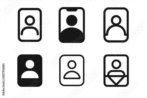 Personal Branding Logos. Personal branding online. Icon set. Set Logo of Personal branding online: Personal website. harmonious logo variations of the same