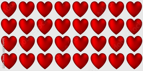  Heart, love, romance or valentine's day red heart. Heart vector icons. Artistic red heart love symbols isolated editable vector.
