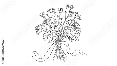 Elegant flower bouquet, a timeless display of nature's artistry.