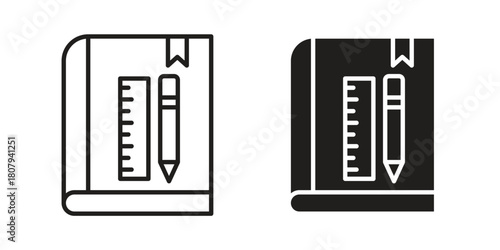 Brand guidelines icon flat simple icon. Liner version - stock vector.