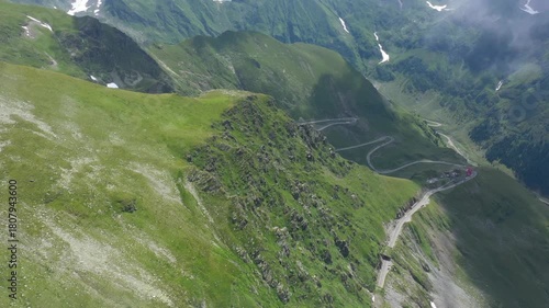 view of famous romanian road Transfagaras