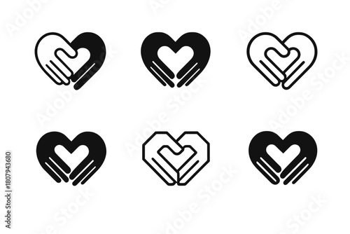 Inclusive Design Icons. Inclusive and accessible design. Icon set. Set Logo of inclusive and accessible design: braille dots pattern. harmonious logo