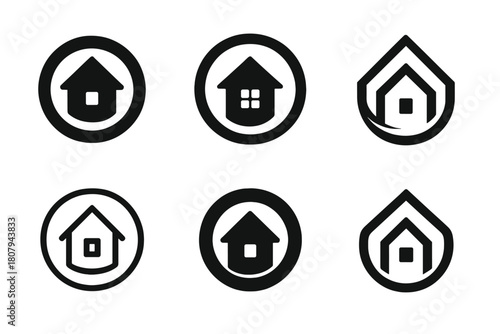 Disaster Preparedness Logos. Architecture for disaster preparedness and recovery. Icon set. Set Logo of architecture for disaster preparedness and recovery: