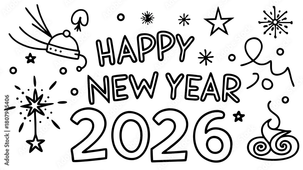 Obraz premium HAPPY NEW YEAR