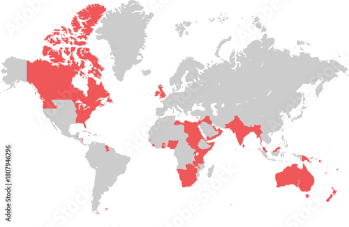 World Map of All Territories Ever Occupied and Colonized by Britain, The British Empire