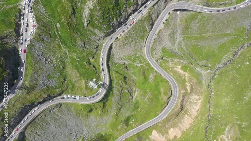 view of famous romanian road Transfagaras