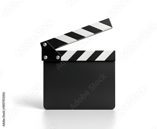 Movie Clapperboard Isolated on White Background for Commercial Use