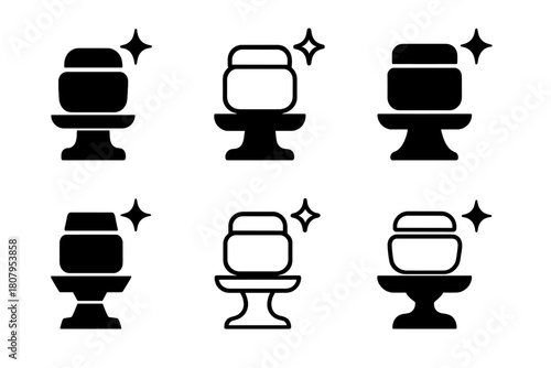 Moisturizer Jar Logos. Moisturizer jar mockup. Icon set. Set Logo of moisturizer jar mockup: jar with SPF sun badge. harmonious logo variations of the same