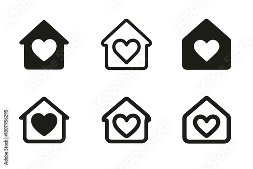 Family Mental Health Icons. Supporting mental health within the family structure. Icon set. Set Logo of Supporting mental health within the family structure: