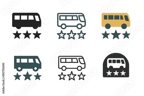 Hollywood Boulevard Icons. Hollywood Boulevard. Icon set. Set Logo of Hollywood Boulevard: street performer silhouette with guitar next to star tile.